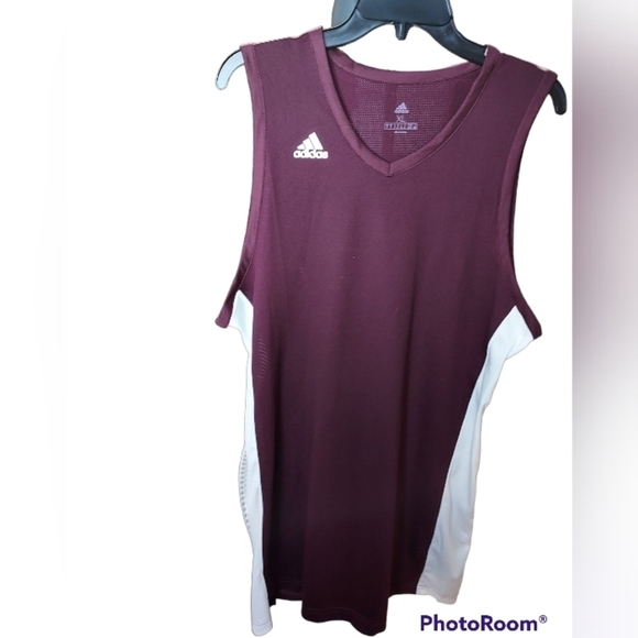 Adidas NXT Basketball Jersey XL Maroon and white prime green recyclematerial NWT - Picture 8 of 13